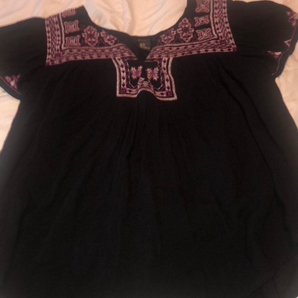 forever 21 black blouse